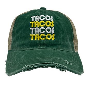 Tacos Tacos Tacos Hat Funny Retro Food Graphic Trucker Cap