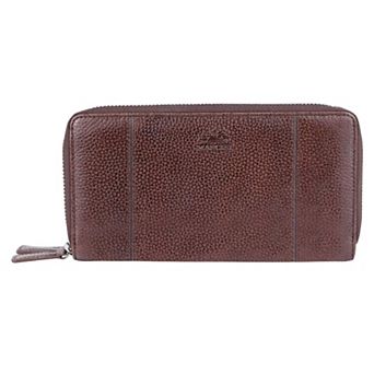 Mancini Fifth Avenue RFID Secure Double Zipper Wallet