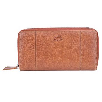 Mancini Fifth Avenue RFID Secure Double Zipper Wallet
