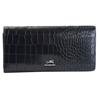 Mancini Croco2 Trifold Wallet With Enhanced RFID Security