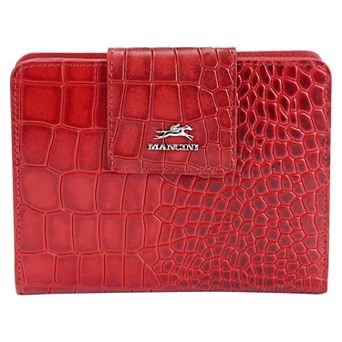 Mancini Croco2 Medium Clutch Wallet With Enhanced RFID Protection