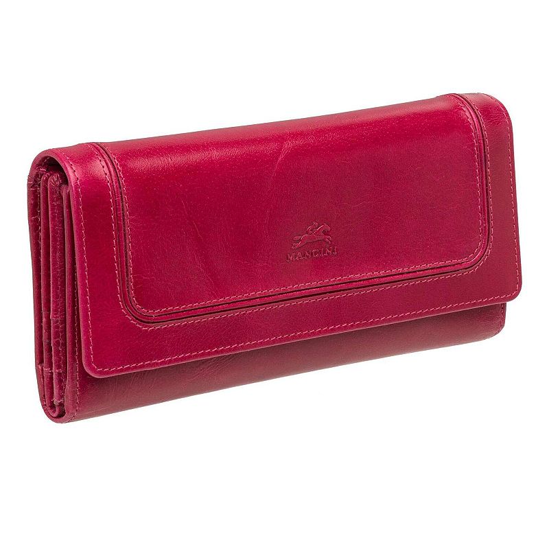Mancini South Beach RFID Secure Quadruple Fold Wallet, Pink