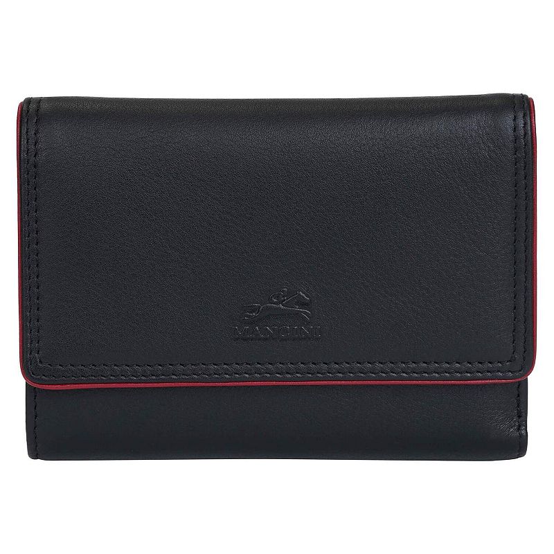 Mancini Sonoma Medium Clutch Wallet with Enhanced RFID Protection, Black