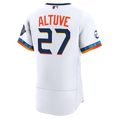 Men's Nike White Jose Altuve Houston Astros City Connect Authentic Sponsor Patch Jersey
