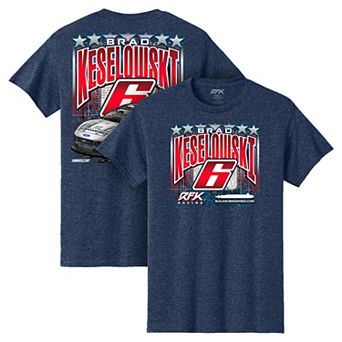 Men's RFK Racing Heather Navy Brad Keselowski BuildSubmarines.com Patriotic T-Shirt