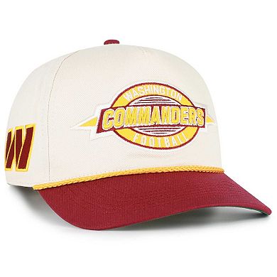Men's '47 Natural/Burgundy Washington Commanders Frame Out Two-Tone Hitch Adjustable Hat