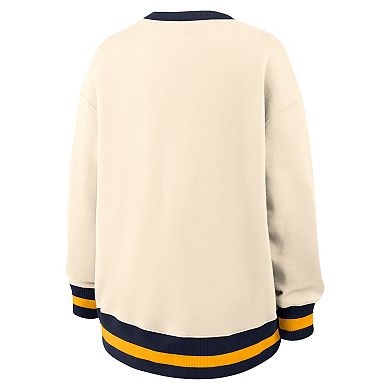 Women's Nike Natural West Virginia Mountaineers Oversized Legacy Arch Phoenix Sweatshirt