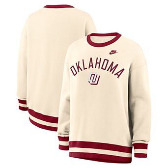 Women's Nike Natural Oklahoma Sooners Oversized Legacy Arch Phoenix Sweatshirt