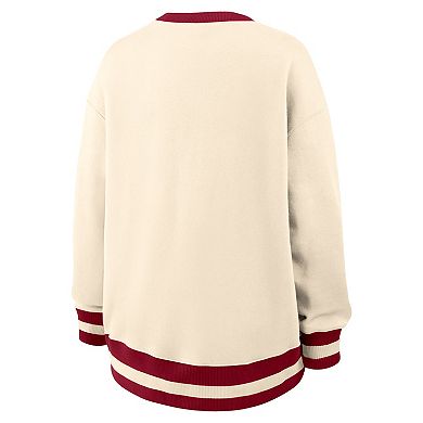 Women's Nike Natural Oklahoma Sooners Oversized Legacy Arch Phoenix Sweatshirt