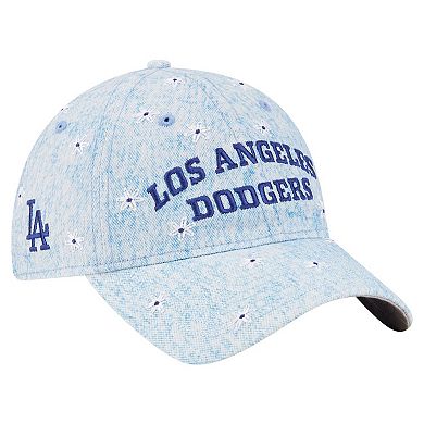 Women's New Era Light Blue Los Angeles Dodgers Daisy All Over 9TWENTY Adjustable Hat