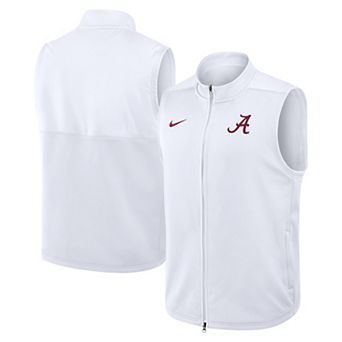 Men's Nike White Alabama Crimson Tide Primetime Victory Therma-FIT Full-Zip Vest