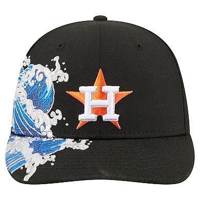 Men's New Era Black Houston Astros Surf 59FIFTY Fitted Hat