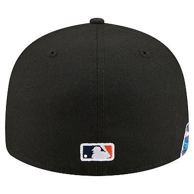 Men's New Era Black Houston Astros Surf 59FIFTY Fitted Hat