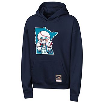 Youth Mitchell & Ness Navy Minnesota Twins Retro Logo Hoodie