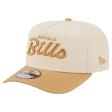 Men's New Era Cream Buffalo Bills Herringbone 9FIFTY A-Frame Snapback Hat