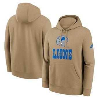 Men's Nike Tan Detroit Lions Best Season Rewind Club Pullover Hoodie