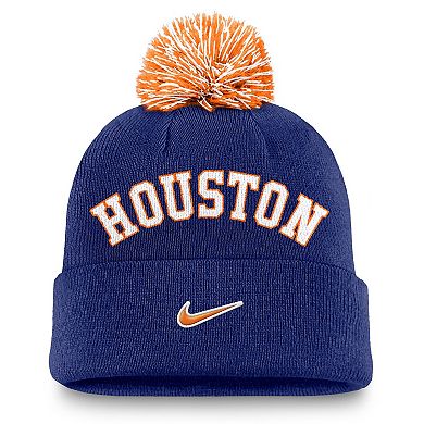 Men's Nike Royal Houston Astros Peak Cuffed Knit Hat with Pom