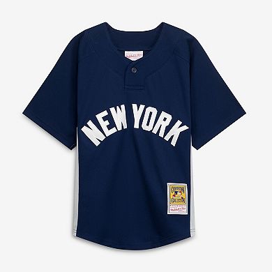 Youth Mitchell & Ness CC Sabathia Navy New York Yankees Mesh Batting Practice Jersey