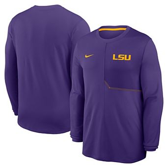 Men's Nike Purple LSU Tigers 2026 Sideline Coaches UV Dri-FIT Long Sleeve Shirt