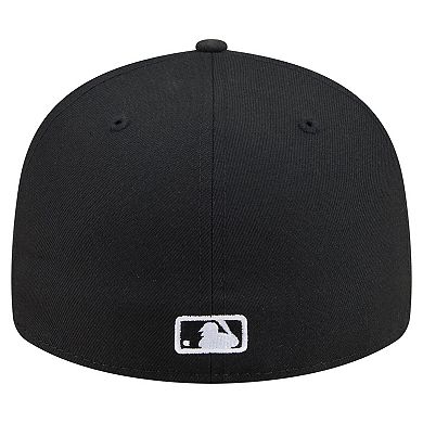 Men's New Era Black Athletics Americana Bald Eagle Pre-Curved 59FIFTY Fitted Hat