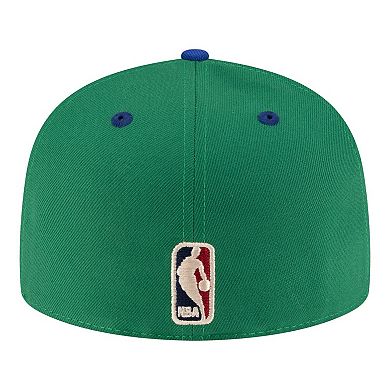 Men's New Era Green/Blue Dallas Mavericks 80s Throwback 59FIFTY Fitted Hat