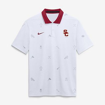 Men's Nike White USC Trojans Vapor Pattern Dri-FIT Polo