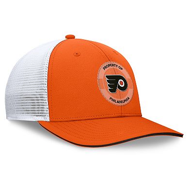 Men's Fanatics Orange/White Philadelphia Flyers Authentic Pro Rink Adjustable Hat