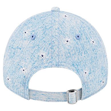 Women's New Era Light Blue Milwaukee Brewers Daisy All Over 9TWENTY Adjustable Hat