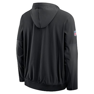 Men's Nike Black Baltimore Ravens Sideline Anorak Half-Zip Hooded Jacket