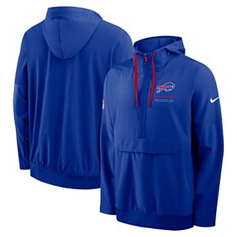 Men's Nike Royal Buffalo Bills Sideline Anorak Half-Zip Hooded Jacket
