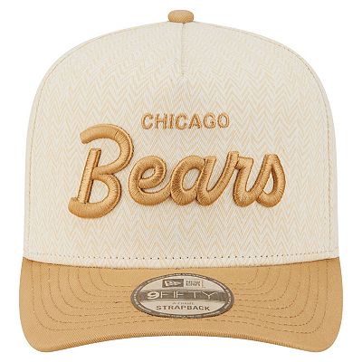 Men's New Era Cream Chicago Bears Herringbone 9FIFTY A-Frame