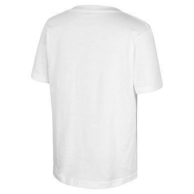 Youth Stadium Essentials White San Antonio Spurs Comic Book Cover T-Shirt