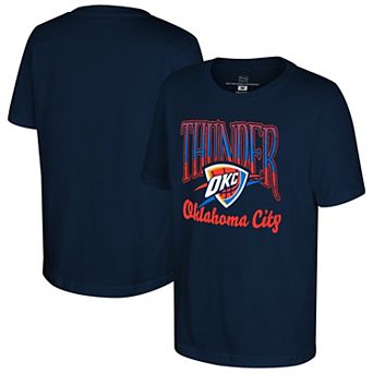 Youth Stadium Essentials Navy Oklahoma City Thunder Sky High T-Shirt