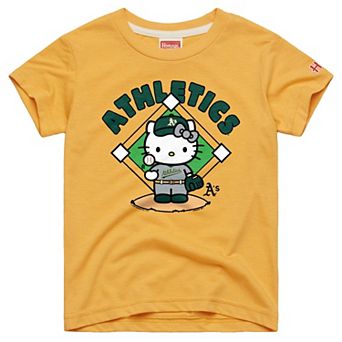 Youth Homage Gold Athletics Hello Kitty x MLB Tri-Blend T-Shirt