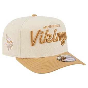 Men's New Era Cream Minnesota Vikings Herringbone 9FIFTY A-Frame Snapback Hat