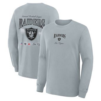 Men's Fanatics Gray Las Vegas Raiders Long Sleeve T-Shirt