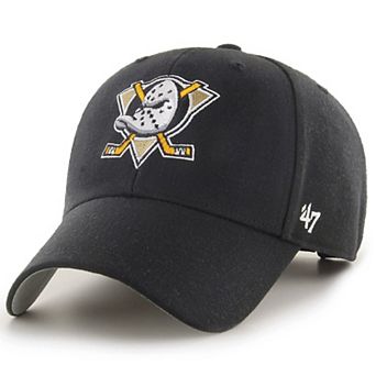 Men's '47 Black Anaheim Ducks Wordmark Back Strap MVP Adjustable Hat