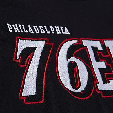 Men's Mitchell & Ness Black Philadelphia 76ers Training Camp Long Sleeve T-Shirt