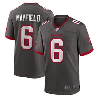 Men's Nike Baker Mayfield Pewter Tampa Bay Buccaneers Alternate Game Player Jersey