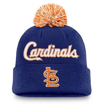 Men's Nike Royal St. Louis Cardinals Peak Cuffed Knit Hat with Pom