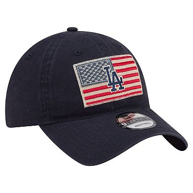 Men's New Era Navy Los Angeles Dodgers Americana Flag 9TWENTY Adjustable Hat