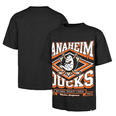 Men's '47 Black Anaheim Ducks Foundation Heater T-Shirt