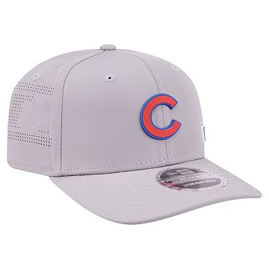 Men's New Era Gray Chicago Cubs Laser Perforated 9SEVENTY Adjustable Hat