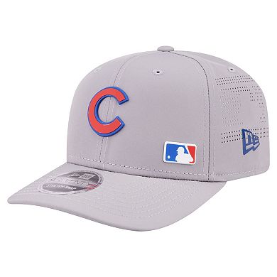 Men's New Era Gray Chicago Cubs Laser Perforated 9SEVENTY Adjustable Hat