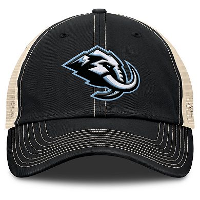 Men's Fanatics Black/Natural Utah Mammoth Rival Trucker Adjustable Hat