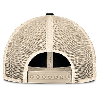 Men's Fanatics Black/Natural Utah Mammoth Rival Trucker Adjustable Hat