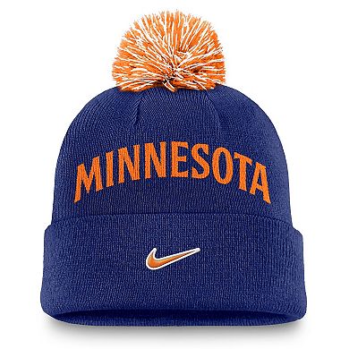 Men's Nike Royal Minnesota Twins Peak Cuffed Knit Hat with Pom