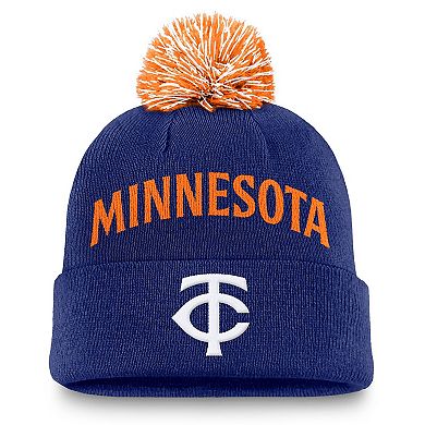 Men's Nike Royal Minnesota Twins Peak Cuffed Knit Hat with Pom
