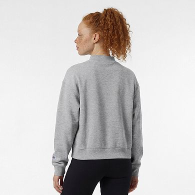 Women's Champion Gray Oregon Ducks Triumph Mock Neck Sweatshirt