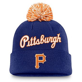 Men's Nike Royal Pittsburgh Pirates Peak Cuffed Knit Hat with Pom